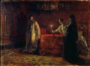 Tsar Boris Godunov (1551-1605) og Tsarina Martha, 1874
